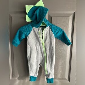Infant Dino Zip Up Romper